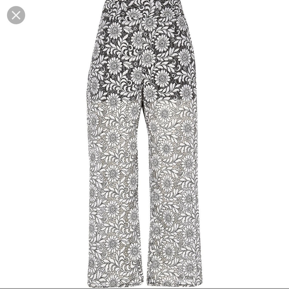 River Island Black Print Lace Pants